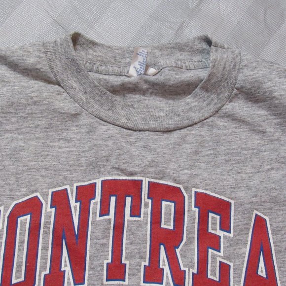 Vintage Expos MLB T-Shirt Sz Boys Large Heather Gray 50/50 Blend Made in Canada - Picture 5 of 8